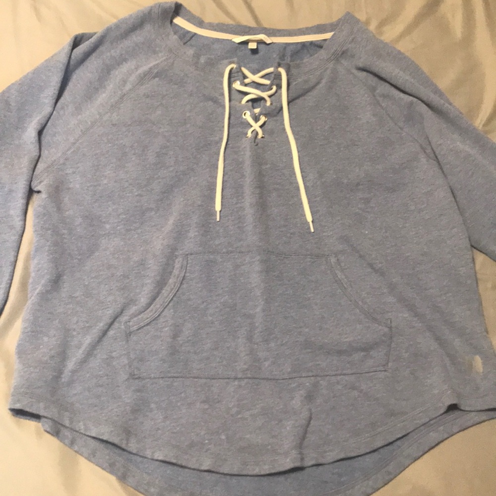 Lace Up Blew Crew Neck from Victoria’s Secret.